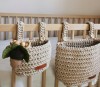 Set of Hanging Crib Baskets "Beige"