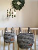 Set of Hanging Crib Baskets "Grey"