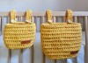  Set of Hanging Crib Baskets "Yellow"