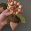 Teether - Rattle "Acorn" with a squeaker