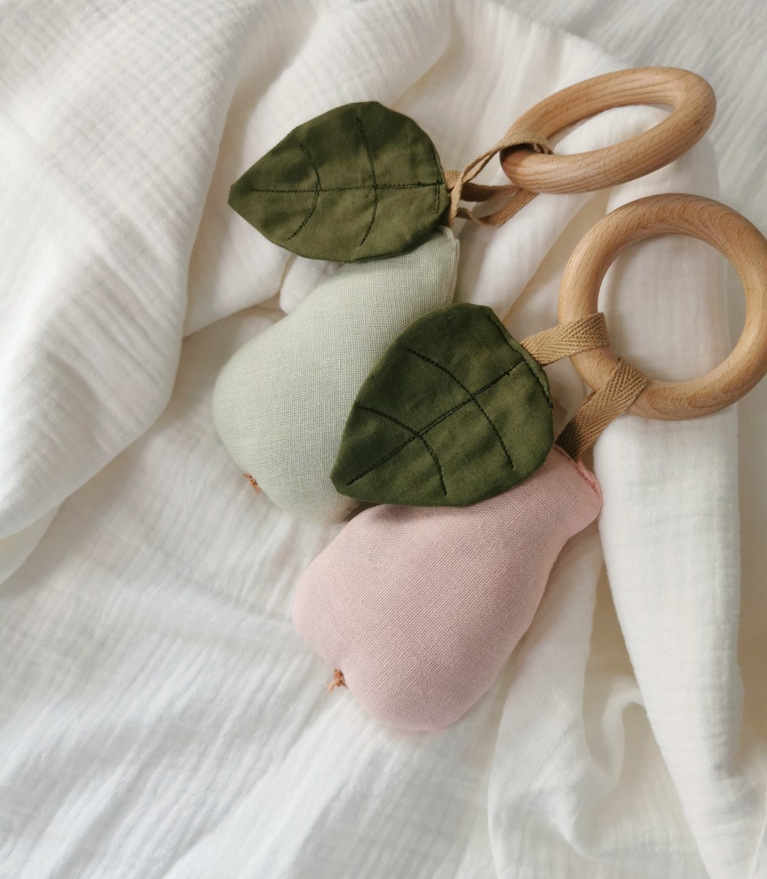 Teether Rattle Squeaker "The Pear"